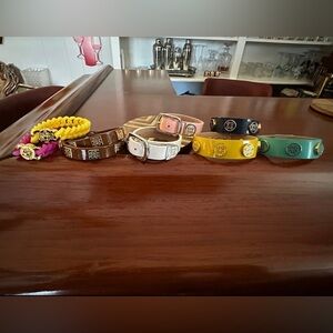Rustic Cuff Leather and Rubber Bracelet Lot